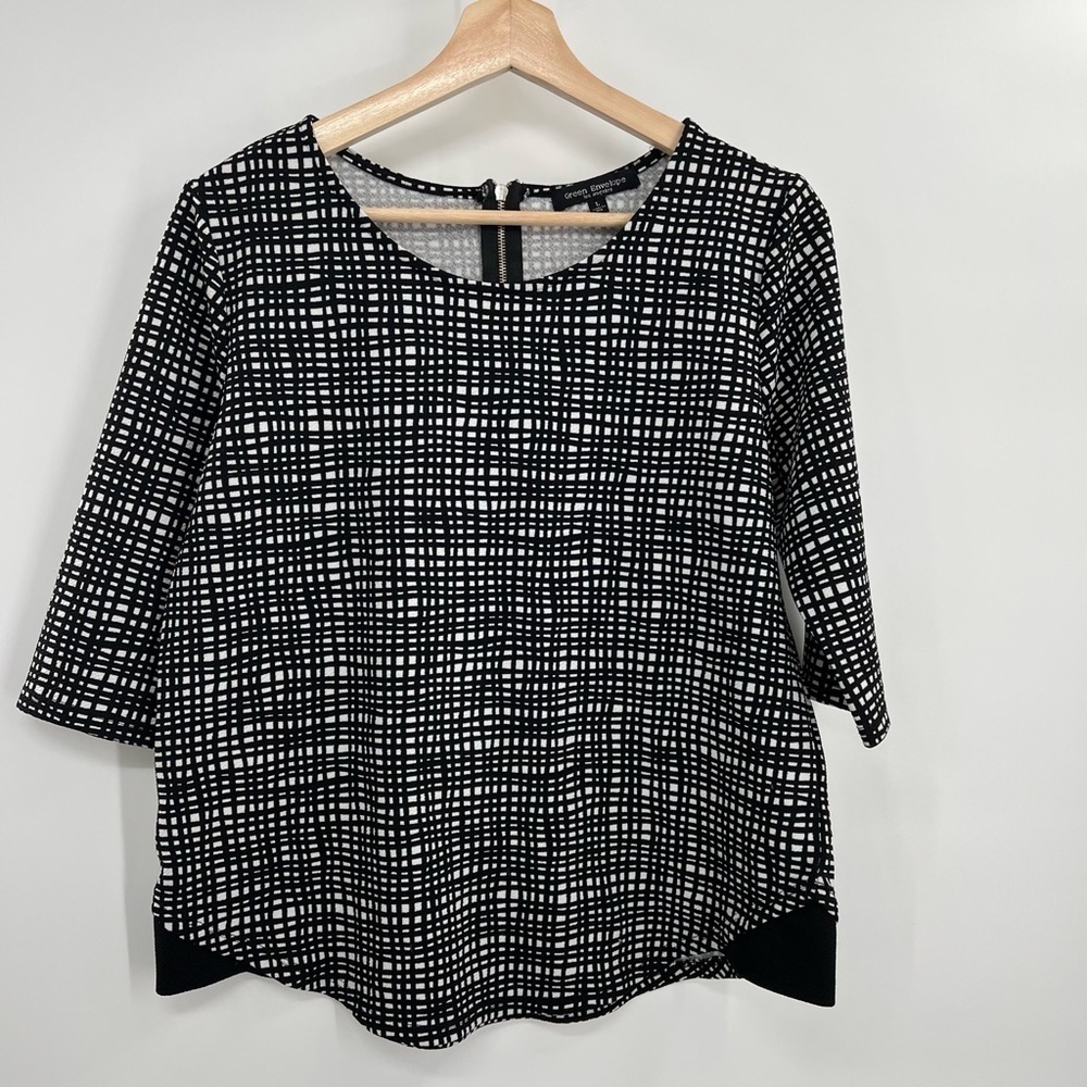 Green Envelope Blouse Ladies Size Large